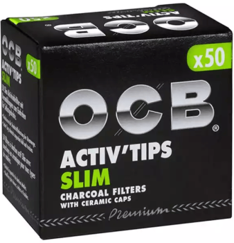 OCB - Premium Activ’ Tips Slim 7mm (50 Stück)